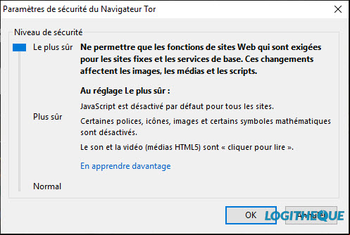 Niveau de sécurité The Onion Router