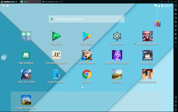 Memu Windows 